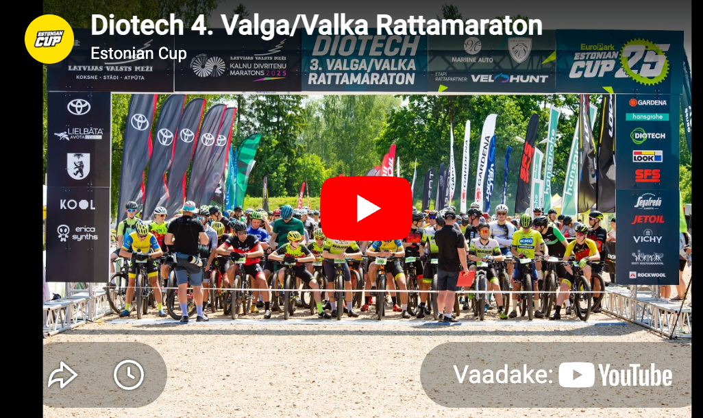 Vaata LIVE Diotech 4. Valga/Valka rattamaratoni meie Youtube kanalist: 11:00 Lastesõitude stardid: 12:00 EuroPark Maratoni 76 km start 12:20 Gardena Poolmaraton